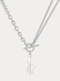 Stylish Waterproof Cross Toggle Necklace