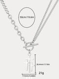 Stylish Waterproof Cross Toggle Necklace