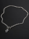 Stylish Waterproof Cross Toggle Necklace