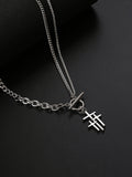 Stylish Waterproof Cross Toggle Necklace