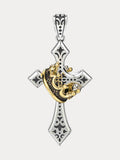 Fashion Gold Crown Cross Necklace