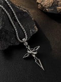Minimalist Arrow Cross Pendant Necklace