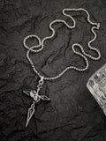 Minimalist Arrow Cross Pendant Necklace