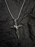 Minimalist Arrow Cross Pendant Necklace