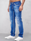 Classic Double stitches Slim Fit Jeans Pants coofandystore 