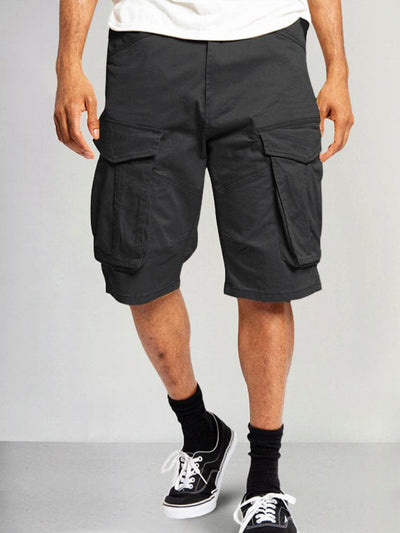 Loose Fit Outdoor Cargo Shorts Shorts coofandy Black S 