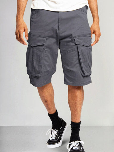 Loose Fit Outdoor Cargo Shorts Shorts coofandy Dark Grey S 