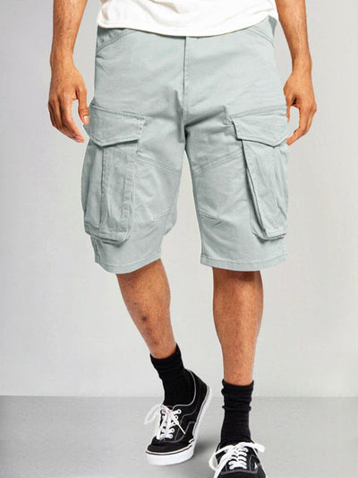 Loose Fit Outdoor Cargo Shorts Shorts coofandy Light Grey S 