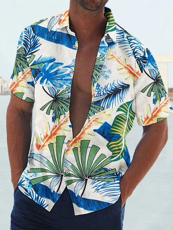 Stylish Lightweight Hawaiian Printed Holiday Shirt Shirts coofandy PAT5 M 