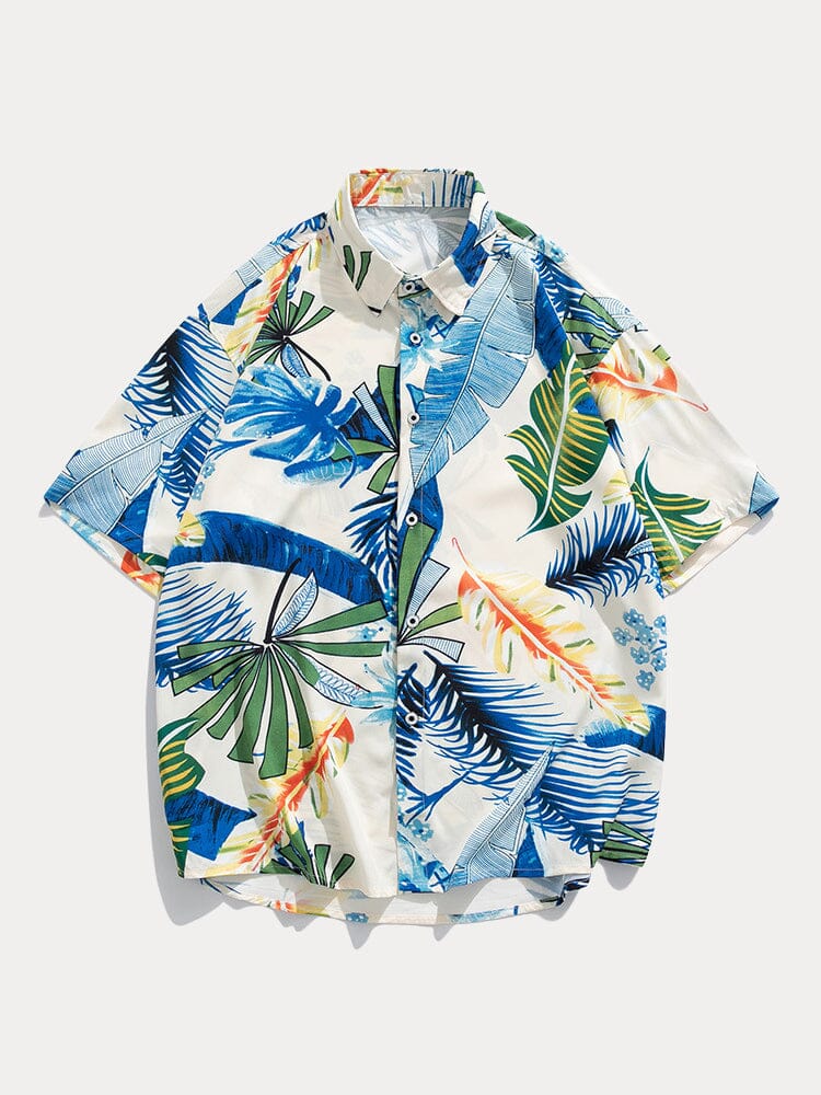 Stylish Lightweight Hawaiian Printed Holiday Shirt Shirts coofandy 