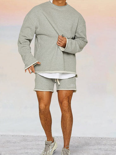 Comfy Cotton Pullover Set Sets coofandystore Set-Grey M 