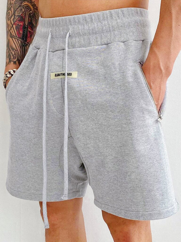 Casual Cotton Drawstring Sport Shorts Shorts coofandy Grey M 