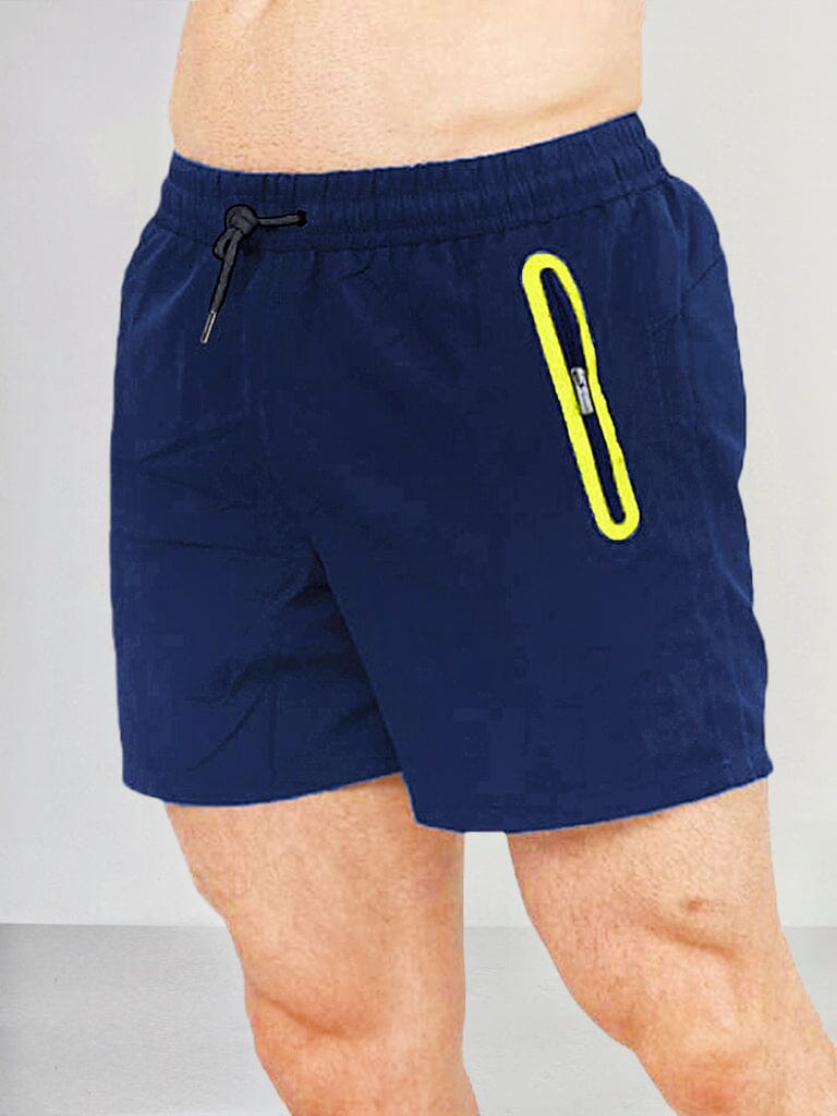 Casual Quick Dry Sports Shorts Shorts coofandy Navy Blue S 