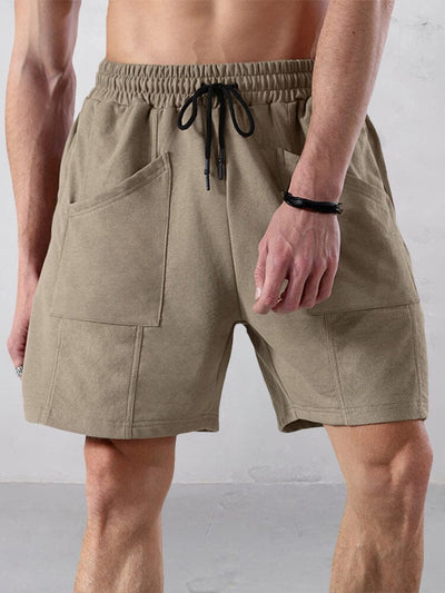 Cotton Stretch Short With Pockets Shorts coofandy 