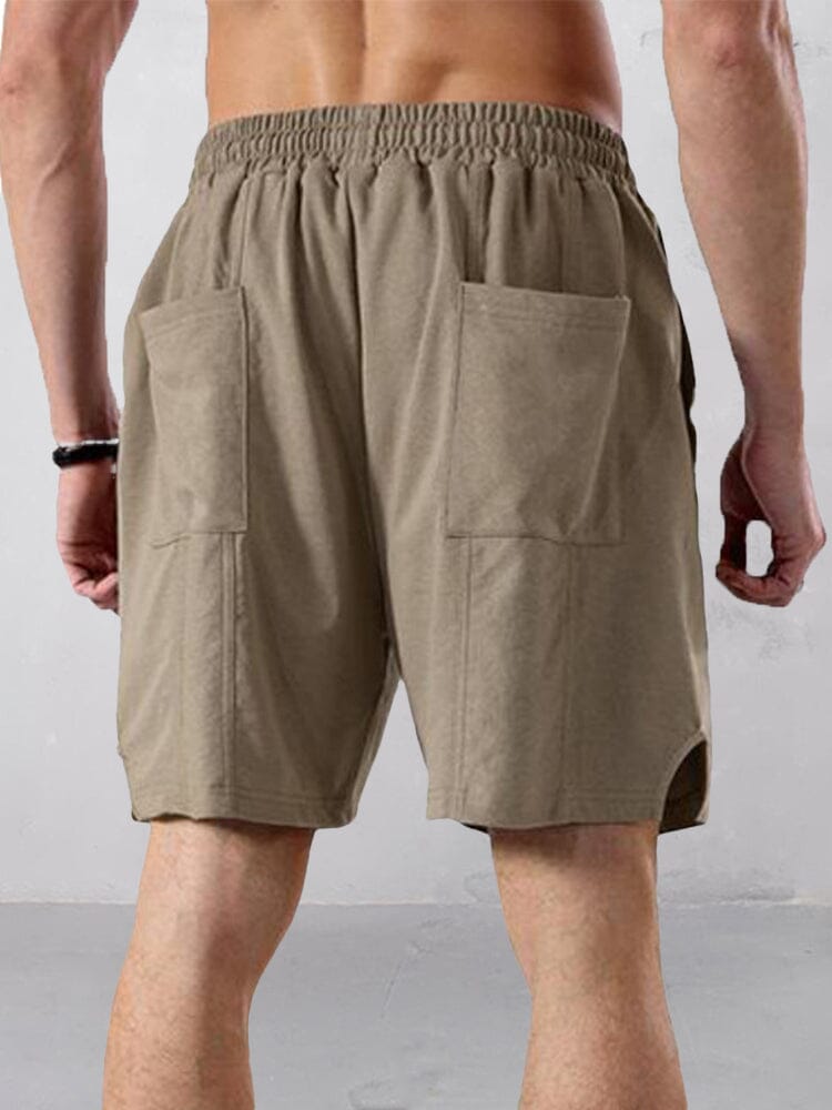 Cotton Stretch Short With Pockets Shorts coofandy 