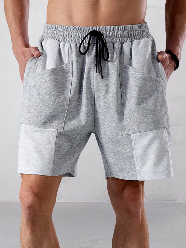 Cotton Stretch Short With Pockets Shorts coofandy Grey M 