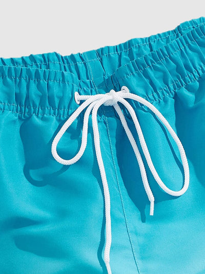 Casual Gradient Drawstring Shorts Shorts coofandy 