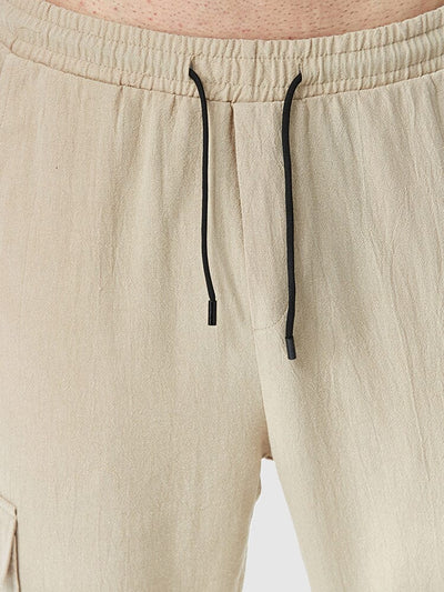 Casual Soft Cotton Linen Drawstring Pants Pants coofandy 