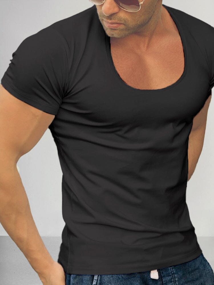 Classic Soft Slim Fit T-shirt T-shirt coofandy Black M 