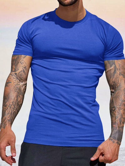 Breathable Stretchy Quick Drying T-shirt T-shirt coofandy Deep Blue S 