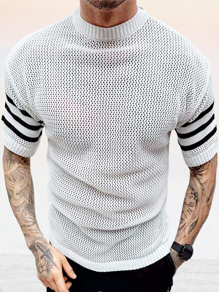 Versatile Jacquard Knit T-Shirt | Lightweight & Stylish – COOFANDY