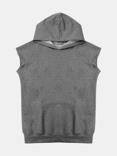 Casual Cotton Hooded Sports Tank Top Tank Tops coofandy 