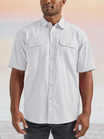 Casual Button Up Cuban Shirt Shirts coofandystore White S 