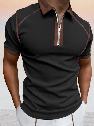 Comfort Color Blocking Polo Shirt Shirts & Polos coofandystore Black M 