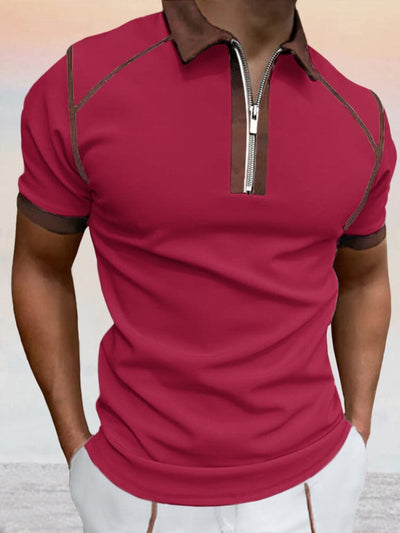 Comfort Color Blocking Polo Shirt Shirts & Polos coofandystore Red S 