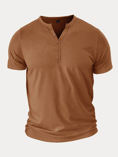 Classic Solid Henley Shirt Shirts coofandystore 