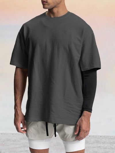 Classic Soft Cotton T-shirt T-shirt coofandy Dark Grey M 