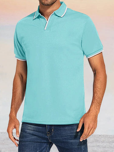 Casual Breathable Polo Shirts Shirts & Polos coofandystore Light Blue S 