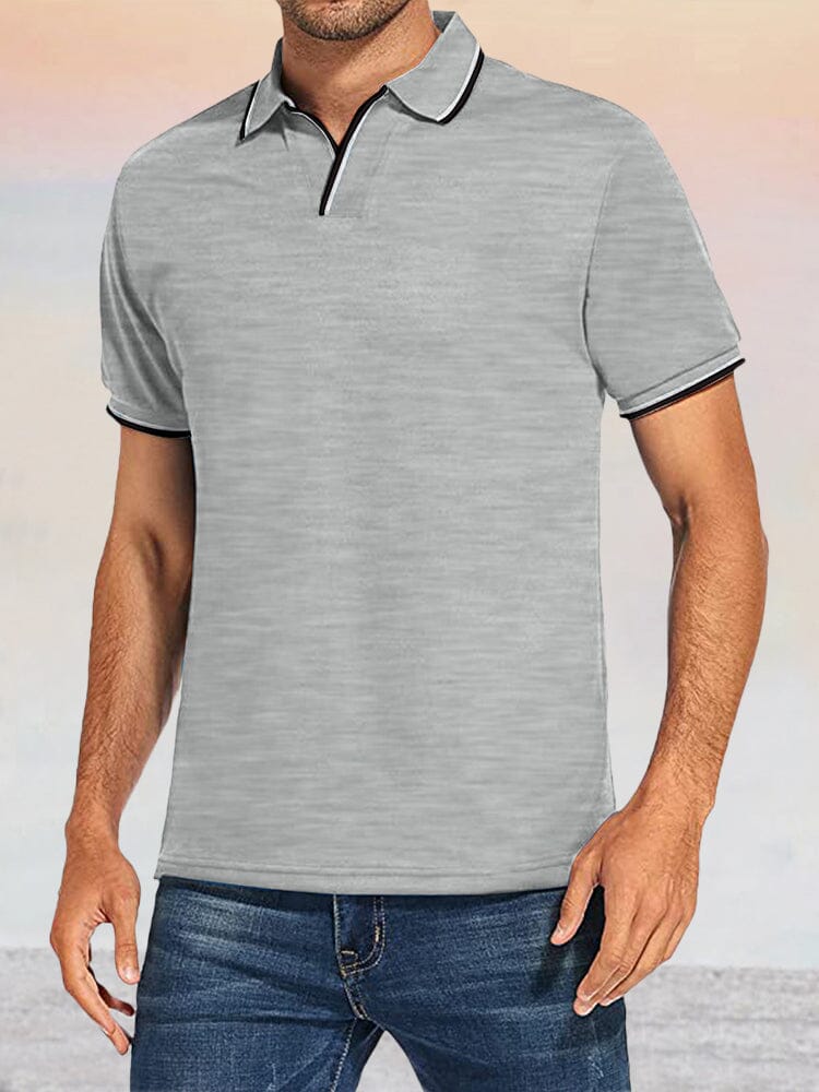 Casual Breathable Polo Shirts Shirts & Polos coofandystore Light Grey S 