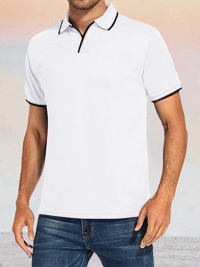 Casual Breathable Polo Shirts Shirts & Polos coofandystore White S 