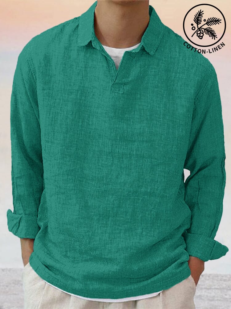 COOFANDY - Casual Soft Pullover Cotton Linen Shirt