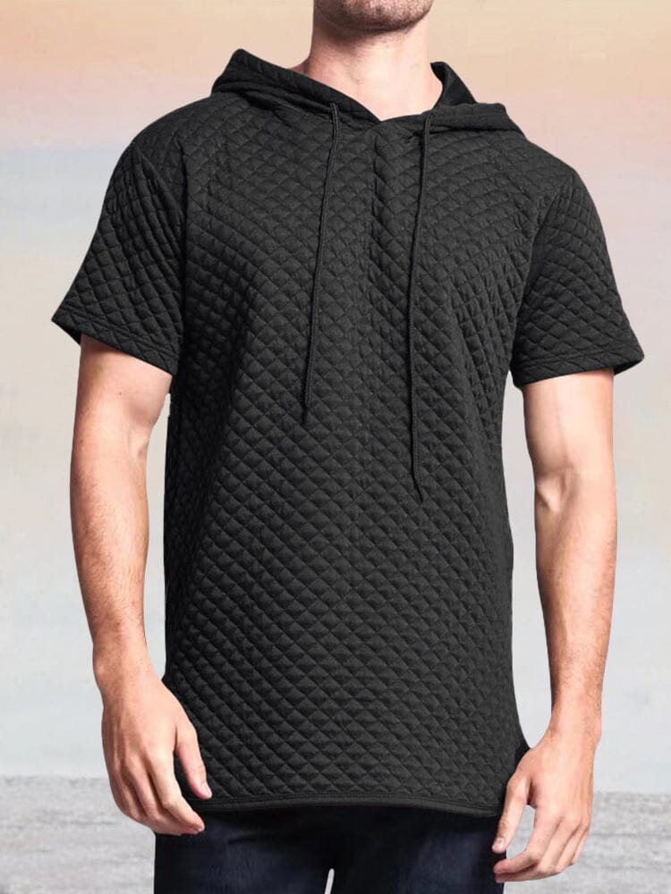 Casual Breathable Hooded T-Shirt T-shirt coofandystore Black M 