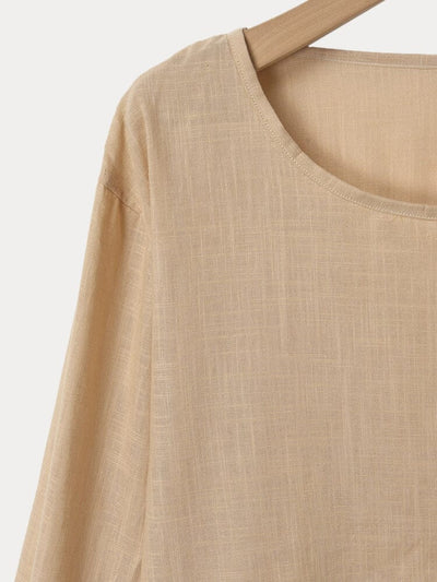 Cozy Cotton Linen Lightweight Basic Top Shirts coofandystore 