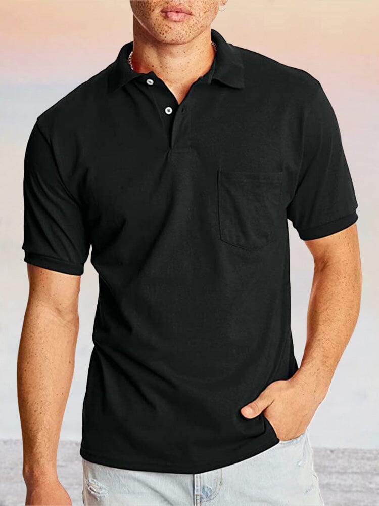 Casual Comfy Polo Shirt Shirts & Polos coofandystore Black S 