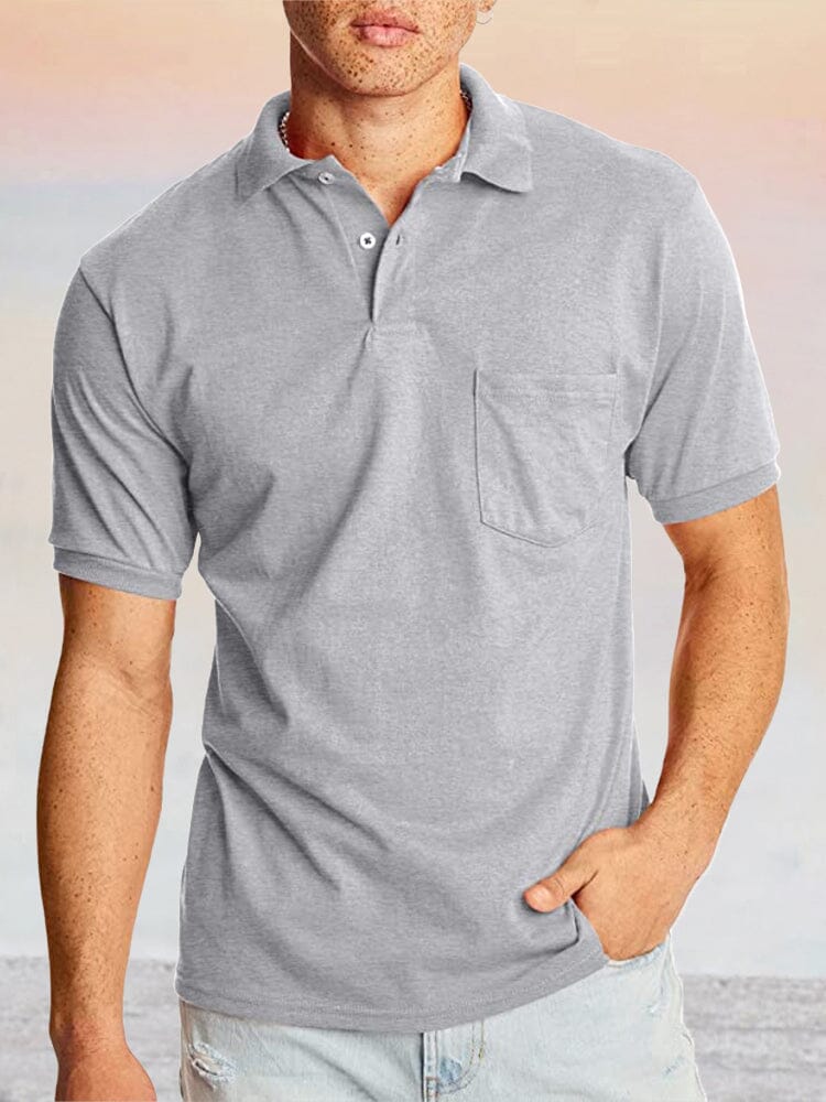 Casual Comfy Polo Shirt Shirts & Polos coofandystore Light Grey S 