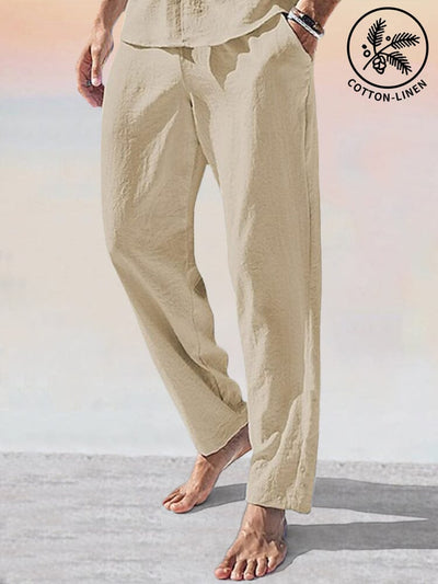Soft Cotton Linen Pants Pants coofandy Khaki S 