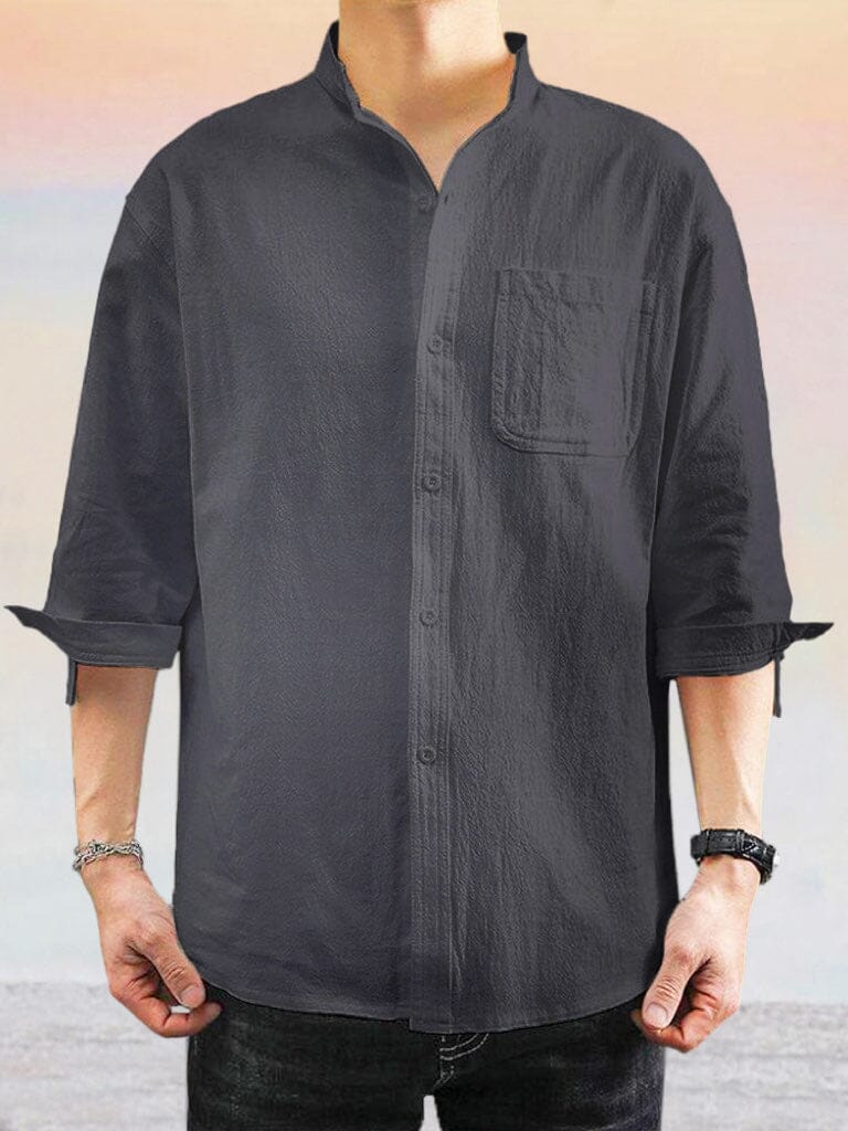 Comfy Cotton Linen Shirt Shirts coofandystore Black M 