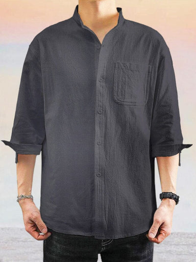 Comfy Cotton Linen Shirt Shirts coofandystore Black M 