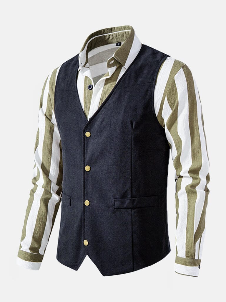 Suede Leather Suit Vest Vest coofandystore 