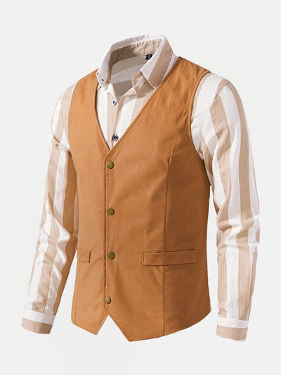 Suede Leather Suit Vest Vest coofandystore 