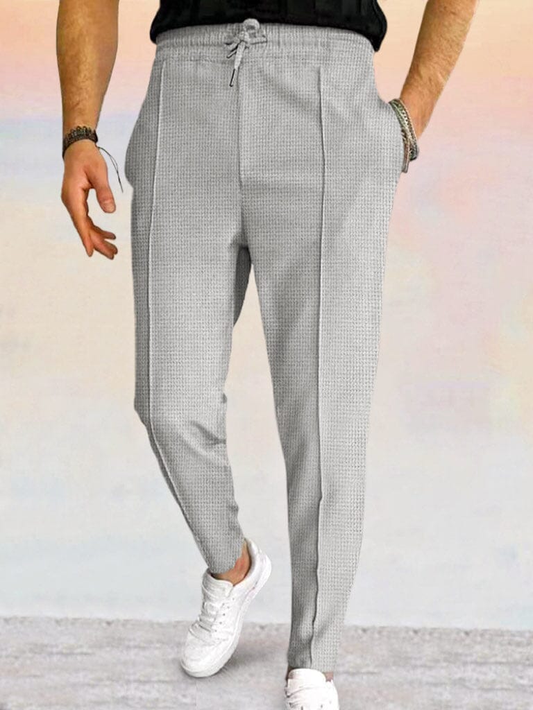 Cozy Waffle Relaxed Pants Pants coofandy Light Grey M 