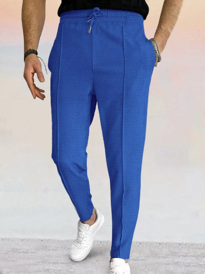 Cozy Waffle Relaxed Pants Pants coofandy Royal Blue M 