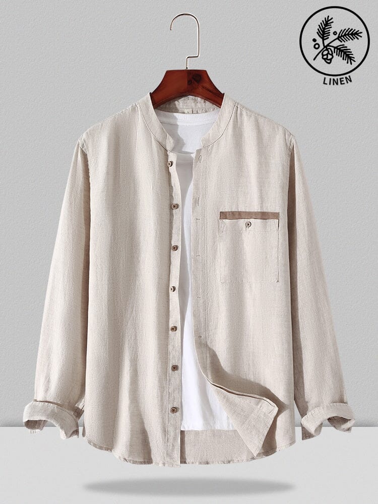 Casual 100% Linen Shirt Shirts coofandystore 