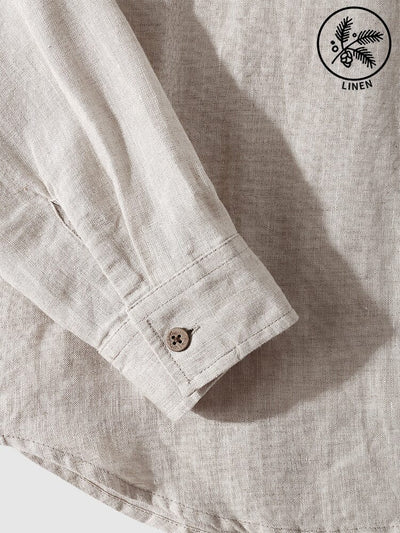 Casual 100% Linen Shirt Shirts coofandystore 