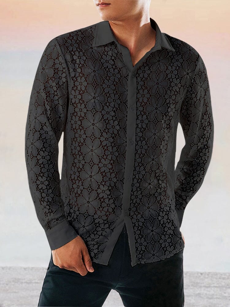 Breathable Lace Shirt - Ideal for Beach and Vacation – coofandy