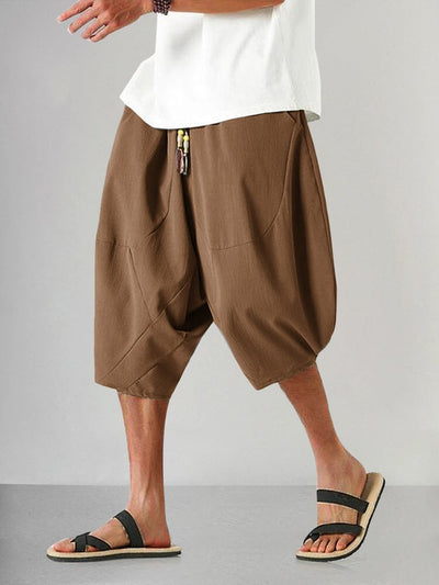 Casual Loose Fit Shorts Shorts coofandy Brown M 